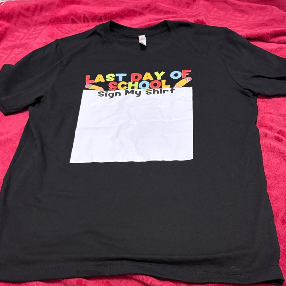 Bella Canvas Black Tee with Colorful 'Last Day of School' Design